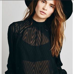 Super Cute Sheer Free People Top